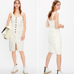 Zara Stretch Denim Midi Dress